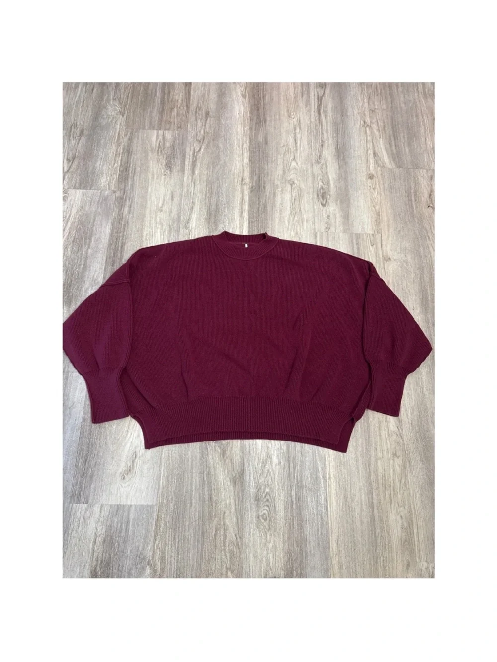 Free People Easy Street Tunic Sweater Burgundy